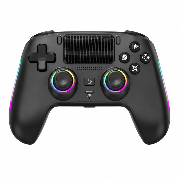 For PS5 Wireless Game Controller Hall Effect Joysticks & Triggers RGB Light Macro Back Keys(Black)