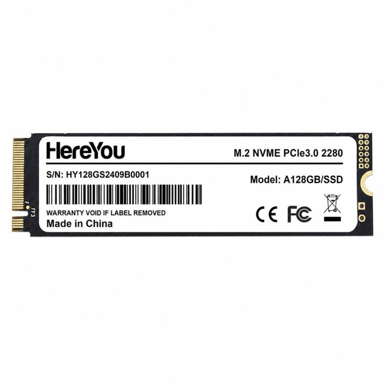 HereYou M.2 NVMe PCIe 3.0 SSD 2280 Internal Solid State Drive For Laptop, 容量: 128GB