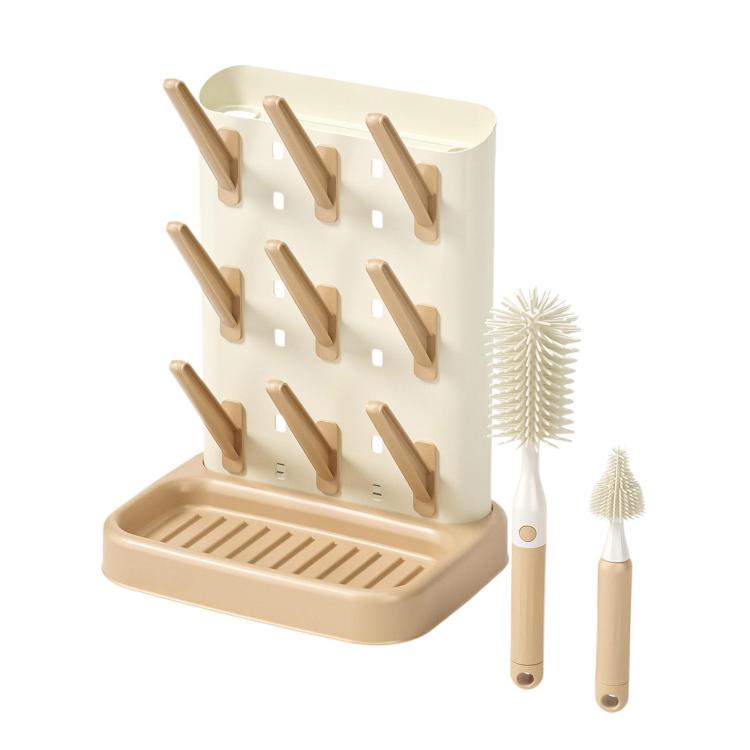 Baby Bottle Drying Rack Easy To Clean Bottle Storage Holder(Yellow)