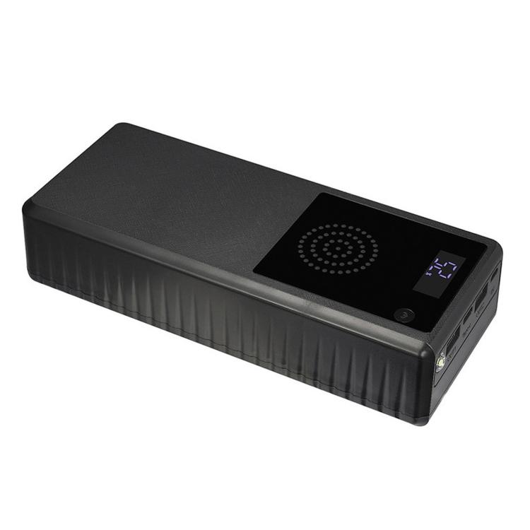 10-Cell 18650 Battery Case Outdoor Picnic Power Bank Shell Bluetooth Speaker, Batteries Not Included(Black)
