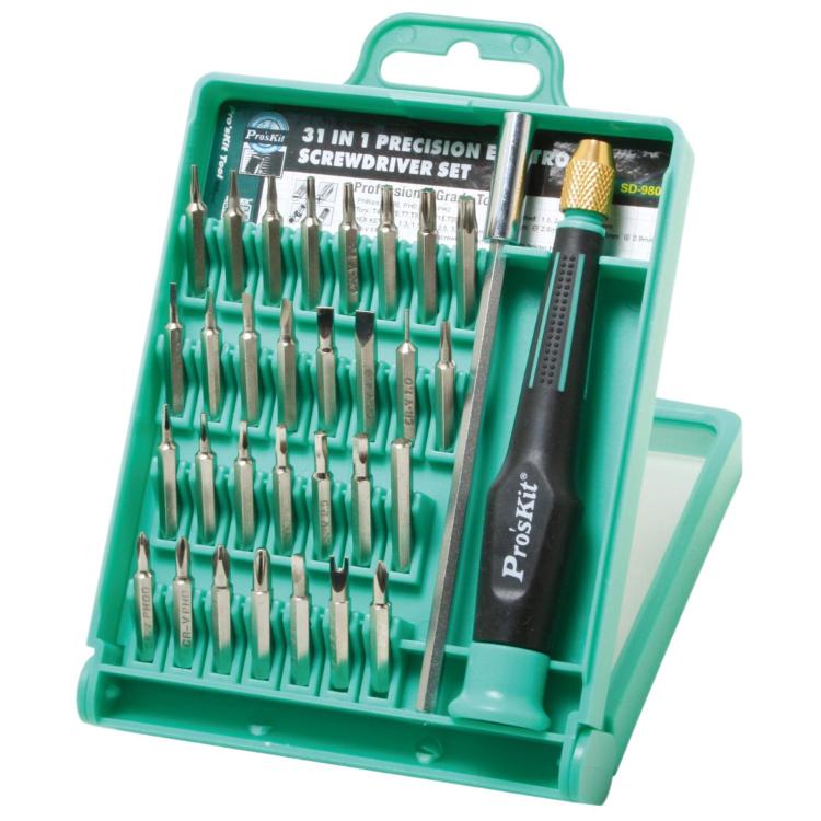 ProsKit SD-9802 31 in 1 Phone Laptop Disassembly Repair Screwdriver Bit Set