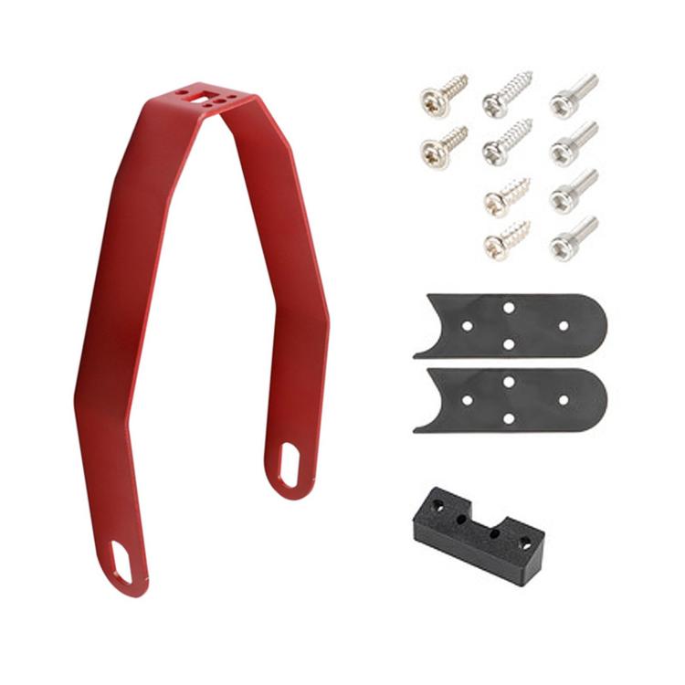 For Xiaomi M365 Pro 2 Rear Mudguard Bracket Includes Side Cover Mounting Brackets + Taillight Clips(Red)