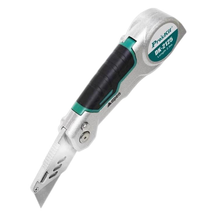 ProsKit DK-2125 Heavy Duty Tape Measure & Thickened Utility Knife Industrial Express Box Cutting Knife