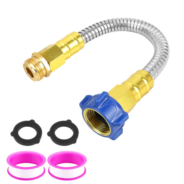 3/8-inch ID Stainless Steel Leak-Proof RV Drinking Water Hose, Specification: 1FT