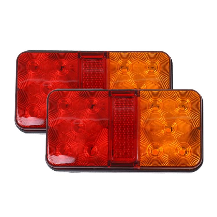 2 PCS Trailer / Truck H-type Long Strip 10LEDs Tail Light Set, Specification: 12V