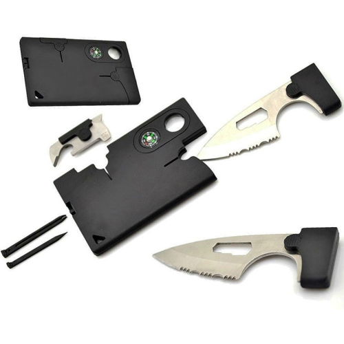 Wholesale Lots Credit Card Companion with Lens/Compass Survival 10-In-One Tool 