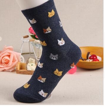 

10 Pairs Animal Cartoon Cat Lovely for Women Cotton Socks(5)