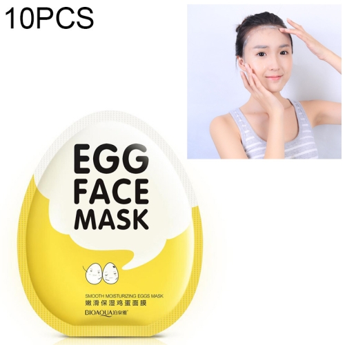 10 PCS Egg Facial Mask Smooth Moisturizing Face Mask Oil Control Shrink  Pores Whitening Brighten Mask