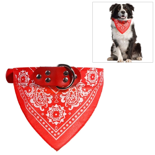 Dog Collar Bandana Adjustable Dog Bandana Leather Printed Soft Collar For Dog Pet Supplies Cat Dog Scarf Collar For Pet Neckerchief 3