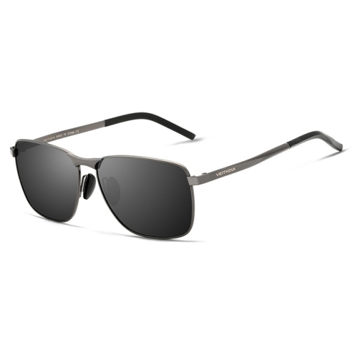 

Vintage Square Sunglasses Male UV400 Polarized Lens Sun Glasses(Gray)