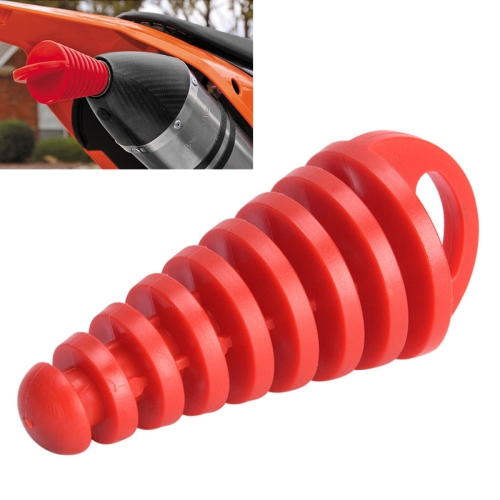 

Motorcycle Exhaust Pipe Motocross Tailpipe PVC Air-bleeder Plug Exhaust Silencer Muffler Wash Plug Pipe Protector(Red)