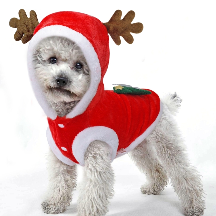 SUNSKY - Ropa para perros de Navidad para perros pequeños Disfraz de perro  de Santa Abrigos de invierno para mascotas, Color: Rojo (XL)