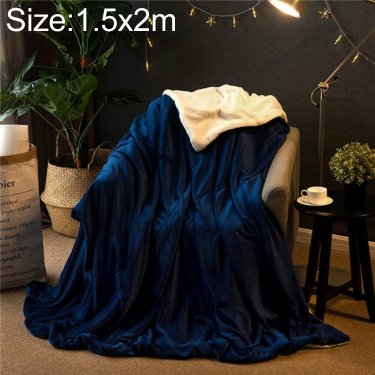 Popxstar New Striped Milk Fleece Double Blanket Warm Thickened Coral Fleece Office Nap Blanket