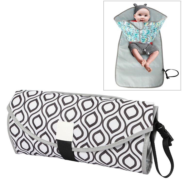 

Baby Changing Diaper Pad Portable Folding Waterproof Nursing Pad, Size:One size(Black geometry)