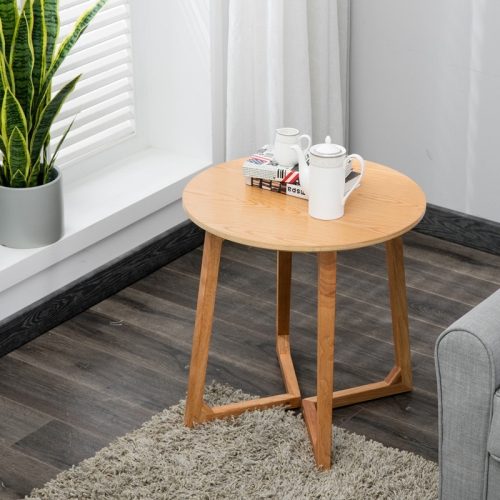Sunsky Solid Wood Coffee Table Round, Round Cafe Table Nz