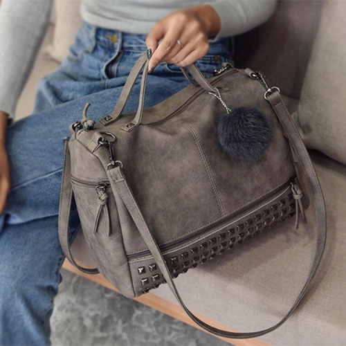 Women Handbag Purses PU Leather Vintage Top Handle Bag Totes Shoulder Bag