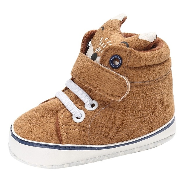 SUNSKY - 0-1 años de edad, niño y niña, bebé, fondo suave, zapatos de  cabeza de zorro para niños pequeños, longitud del zapato: 12 cm (marrón)