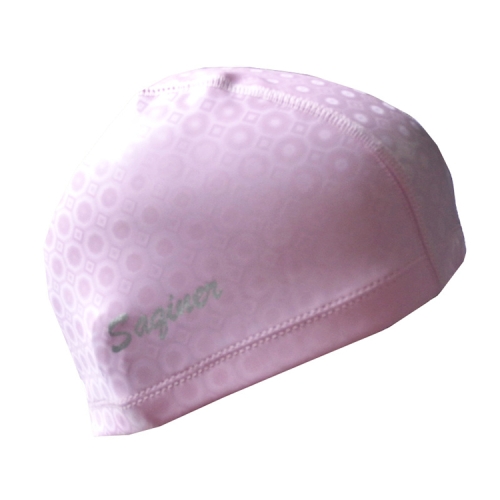 Pink A-code Swimming Cap Waterproof PU Coating Unisex Head Hat Long Hair Hat for Women and Men for Water Sports 
