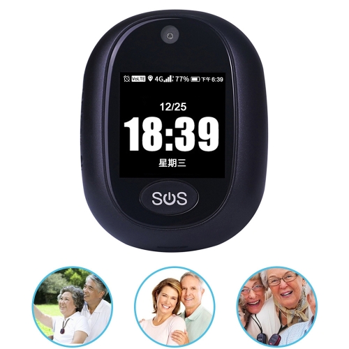 

REACHFAR RF-V45-A Mini Touch Screen GPS Smart Tracker Pendant, Support SOS / Camera / Health Management / Video Calling / 4G LTE, For Asia/Europe/Africa(Black)