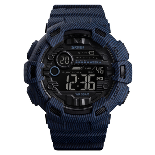 

SKMEI 1472 Multifunctional Men Outdoor Sports Noctilucent Waterproof Didital Wrist Watch (Dark Blue)