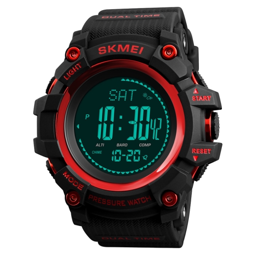 

SKMEI 1358 Multifunctional Men Outdoor Sports 30m Waterproof Digital Watch with Compass / Barometer / Altimeter/ Pedometer Function(Red)