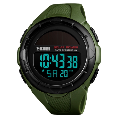 

SKMEI 1405 Fashion Solar Power Outdoor Sports Watch Multifunctional 50m Waterproof Men Digital Watch(Army Green)