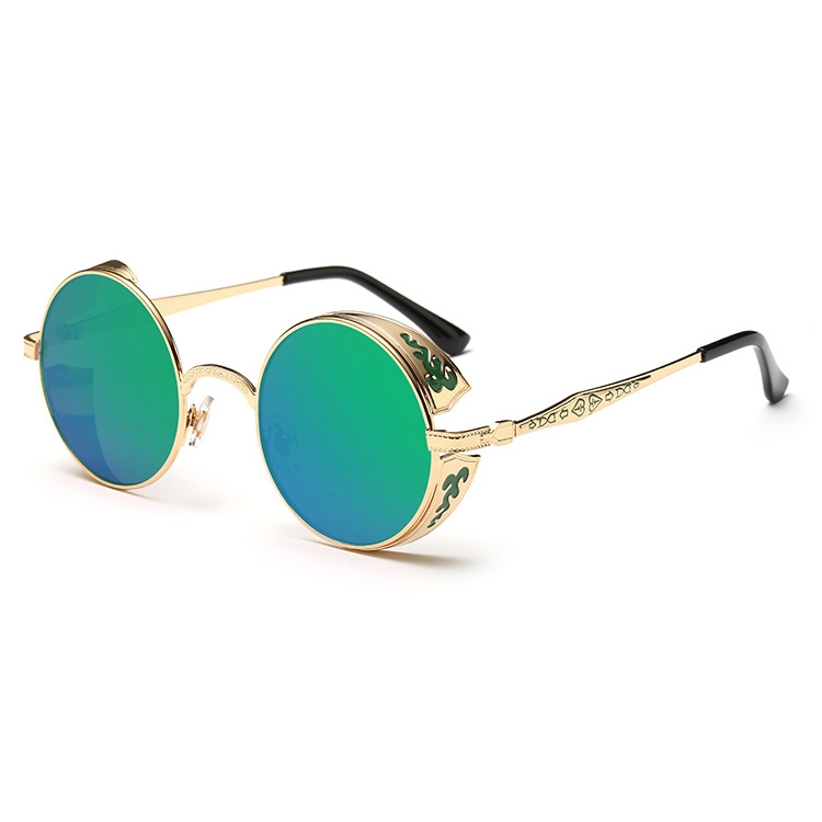 

Retro Carved Round Sunglasses