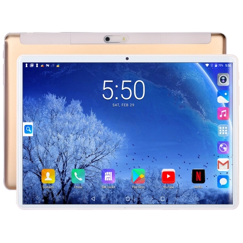 

BDF S10 4G LTE Tablet PC, 10.1 inch, 4GB+64GB, Android 9.0, SC9863A Octa Core Cortex-A55, Support Dual SIM & Bluetooth & WiFi & GPS, EU Plug (Gold)