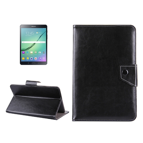 

8 inch Tablets Leather Case Crazy Horse Texture Protective Case Shell with Holder for Galaxy Tab S2 8.0 T715 / T710, Cube U16GT, ONDA Vi30W, Teclast P86(Black)