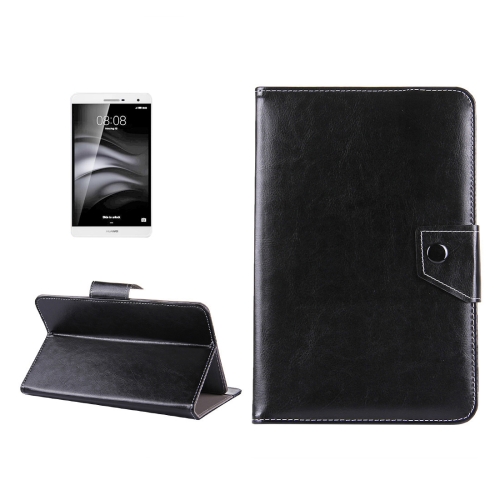 

7 inch Tablets Leather Case Crazy Horse Texture Protective Case Shell with Holder for Galaxy Tab A 7.0 (2016) / T280 & Tab 4 7.0 / T230 & Tab Q T2558, Colorfly G708, Asus ZenPad 7.0 Z370CG, Huawei MediaPad T1 7.0 / T1-701u(Black)