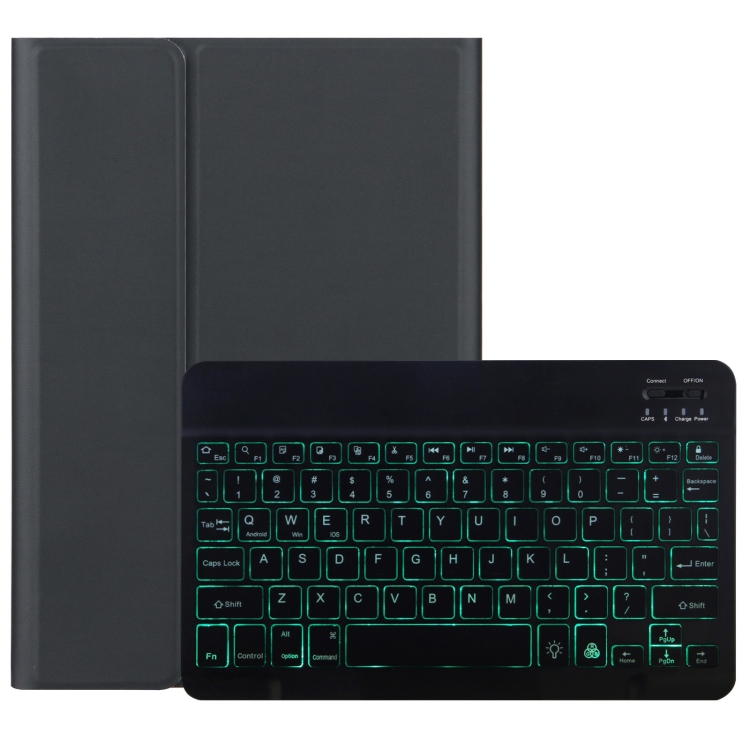 

M10S 2 in 1 Removable Bluetooth Keyboard + Leather Tablet Case with Backlight & Holder for Lenovo Tab M10 TB-X505X (Black)