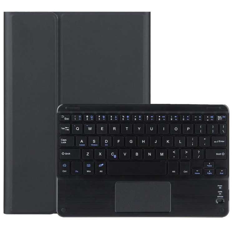 

M10-C 2 in 1 Removable Bluetooth Keyboard + Leather Tablet Case with Touchpad & Holder for Lenovo Tab M10 TB-X505X (Black)