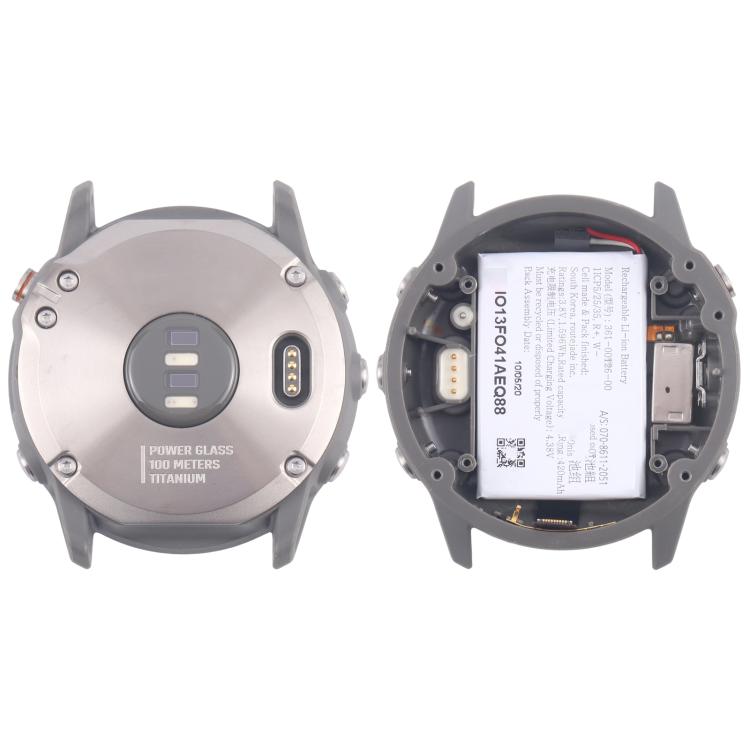 

For Garmin Fenix 6x Original Disassembled Back Cover with Battery(Silver)
