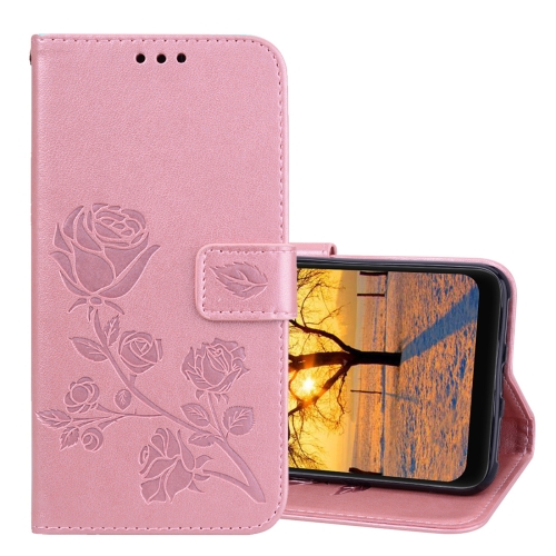 

Rose Embossed Horizontal Flip PU Leather Case for Xiaomi Pocophone F1 , with Holder & Card Slots & Wallet(Rose Gold)