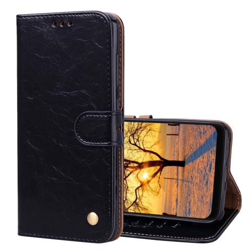 

Business Style Oil Wax Texture Horizontal Flip Leather Case for Xiaomi Pocophone F1 , with Holder & Card Slots & Wallet (Black)