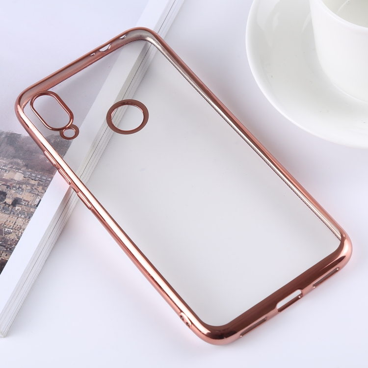 

Ultra-thin Electroplating Soft TPU Protective Back Cover Case for Xiaomi Redmi Note 7 (Rose Gold)
