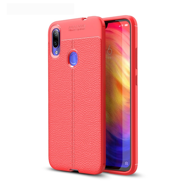

Litchi Texture TPU Shockproof Case for Xiamo Redmi Note 7 / Redmi Note 7 Pro(Red)
