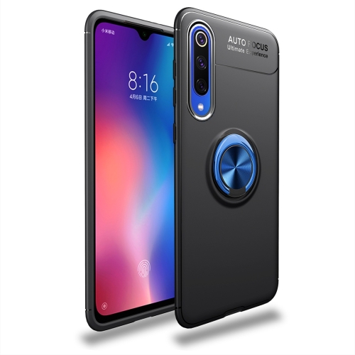 

lenuo Shockproof TPU Case for Xiaomi Mi 9 SE, with Invisible Holder(Black Blue)