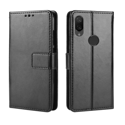 

Crazy Horse Texture Horizontal Flip Leather Case for Xiaomi Redmi Note 7, with Holder & Card Slots & Wallet & Lanyard (Black)