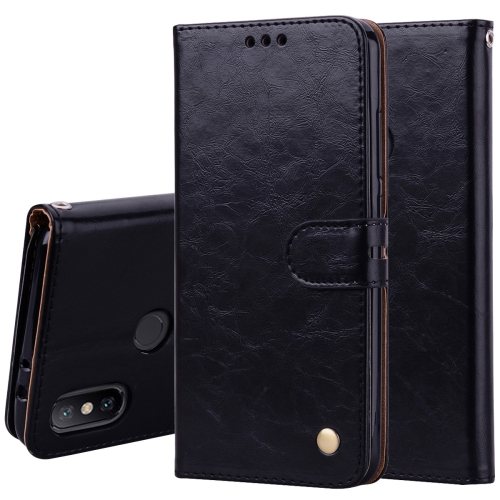

Business Style Oil Wax Texture Horizontal Flip Leather Case for Xiaomi Mi 6X / A2, with Holder & Card Slots & Wallet(Black)