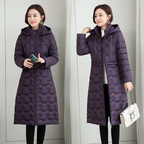 

Mid-length Lightweight Down Padded Jacket (Color:Purple Size:L)