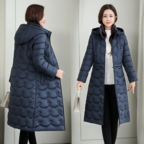 

Mid-length Lightweight Down Padded Jacket (Color:Blue Size:M)