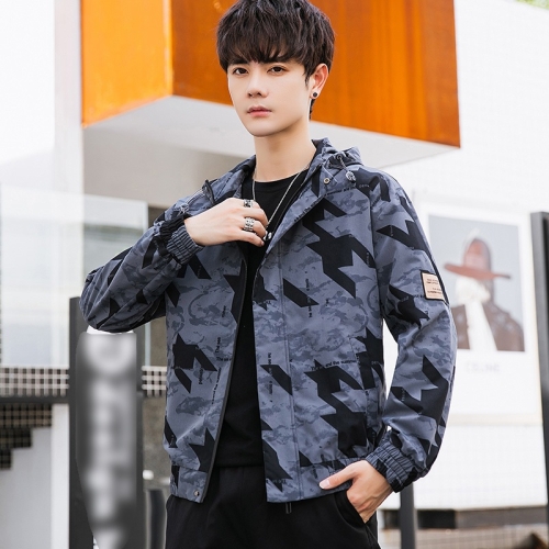 

Men Casual Loose Jacket (Color:Grey Size:XXXXL)