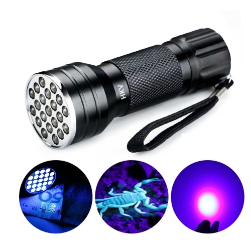 

UV 21 LEDs 395NM Ultra Violet Torch LED Flashlight Light Lamp Detector for Dog Urine Pet Stains