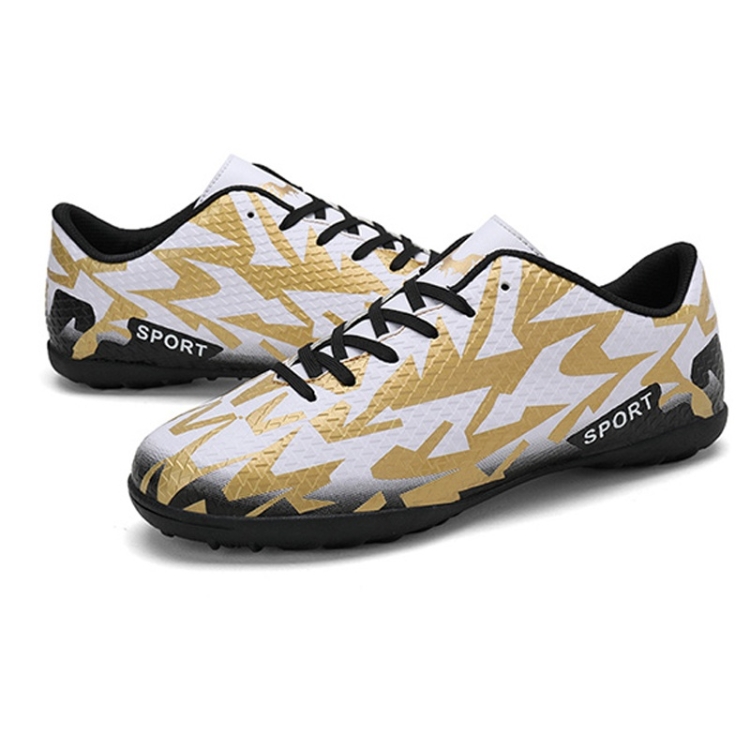 SUNSKY - Pareja de clavos rotos Zapatos de fútbol para niños adultos  (Color: Blanco Tamaño: 43)