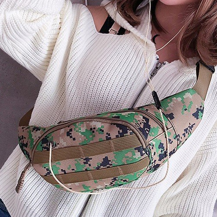 SUNSKY - Patrón de camuflaje Nylon Solo bandolera Pecho Riñonera Bolso  mensajero (Estilo 2)