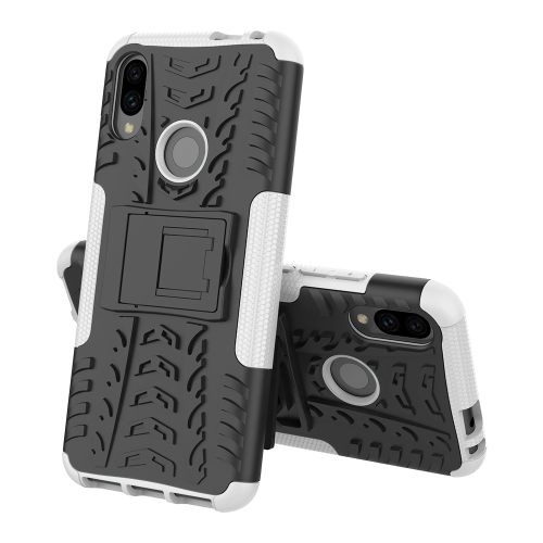 

Tire Texture TPU+PC Shockproof Phone Case for Xiaomi Redmi Note 7, with Holder