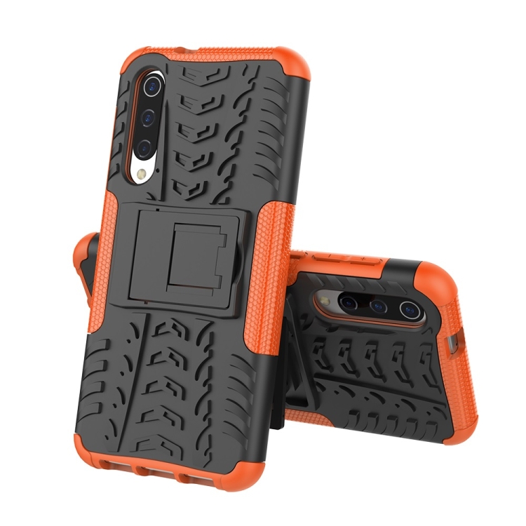 

Tire Texture TPU+PC Shockproof Phone Case for Xiaomi Mi 9 SE, with Holder