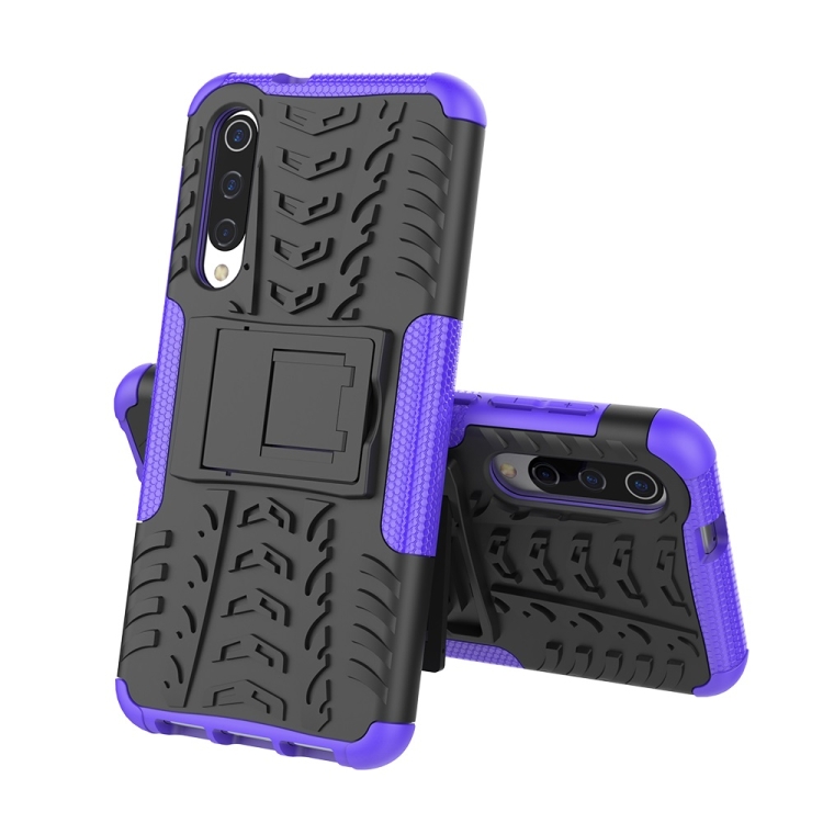 

Tire Texture TPU+PC Shockproof Phone Case for Xiaomi Mi 9 SE, with Holder