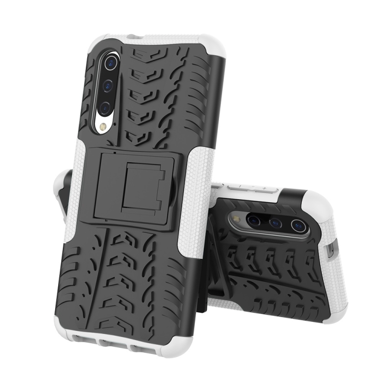 

Tire Texture TPU+PC Shockproof Phone Case for Xiaomi Mi 9 SE, with Holder